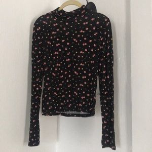 floral turtleneck